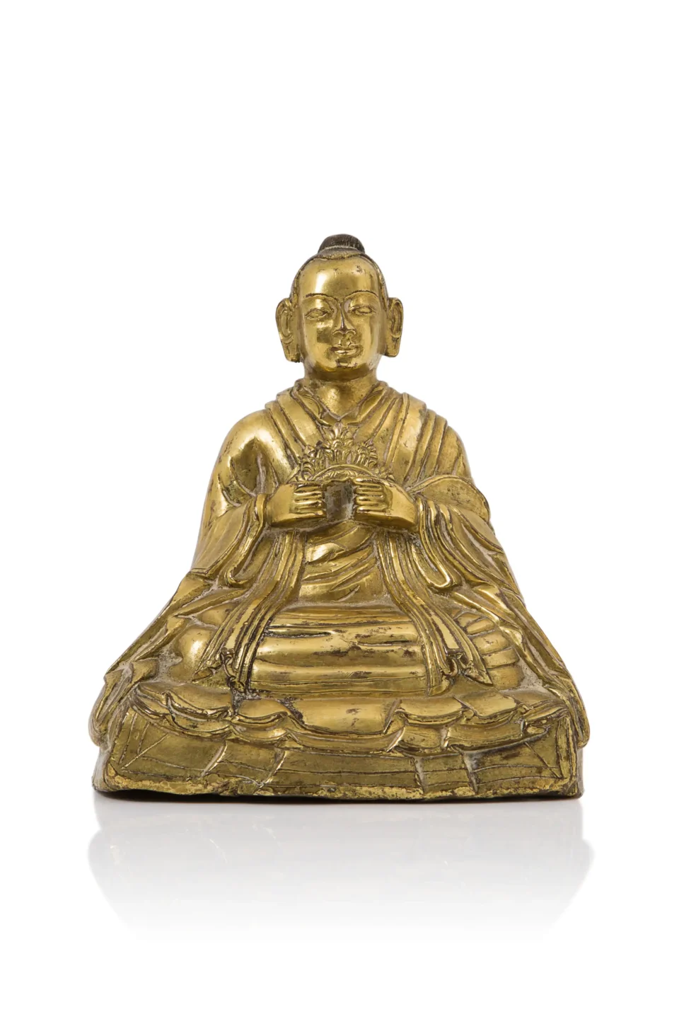 Statuette en bronze doré - TIBET - XVIIe siècle