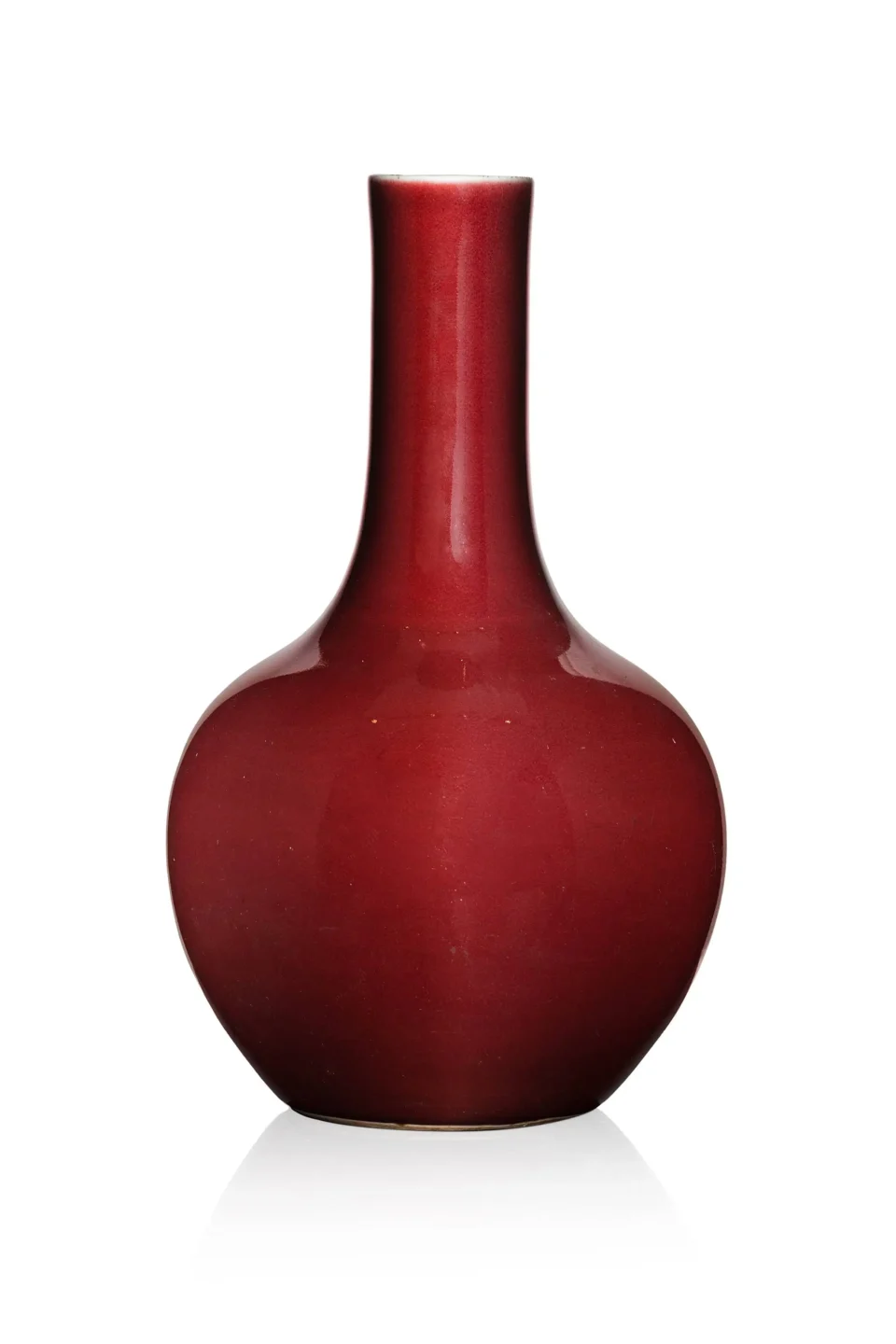 Vase en porcelaine à glacure sang de boeuf - CHINE - XIXe siècle