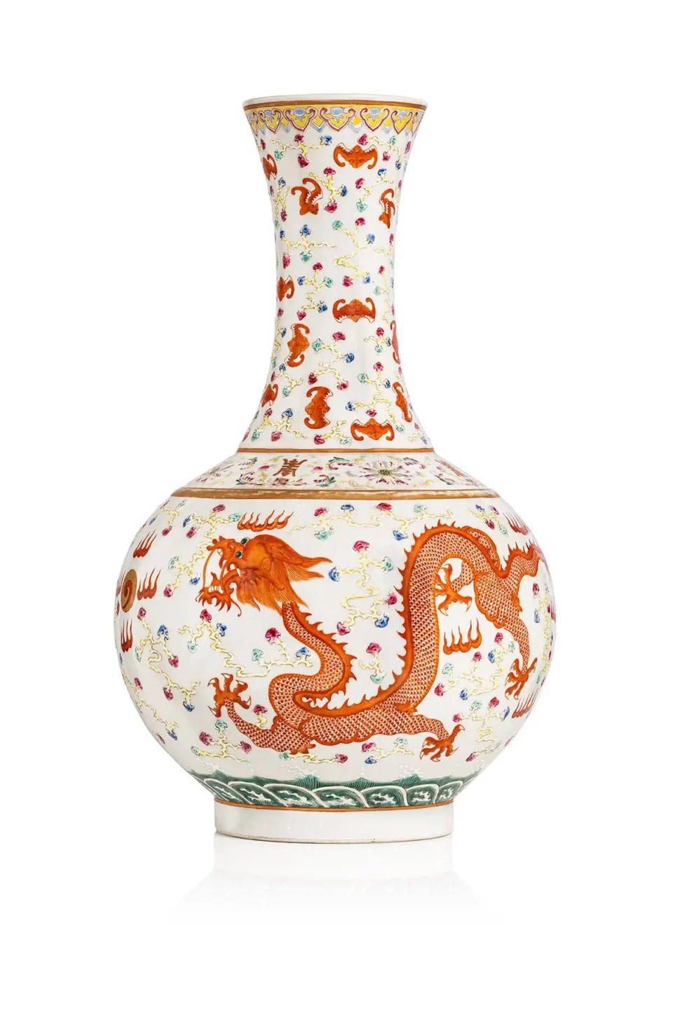 Vase balustre en porcelaine - CHINE - XIXe siècle