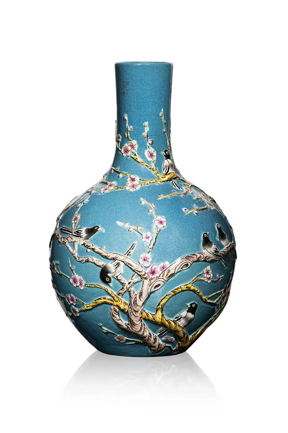 Vase bouteille en porcelaine - CHINE - XIXe siècle