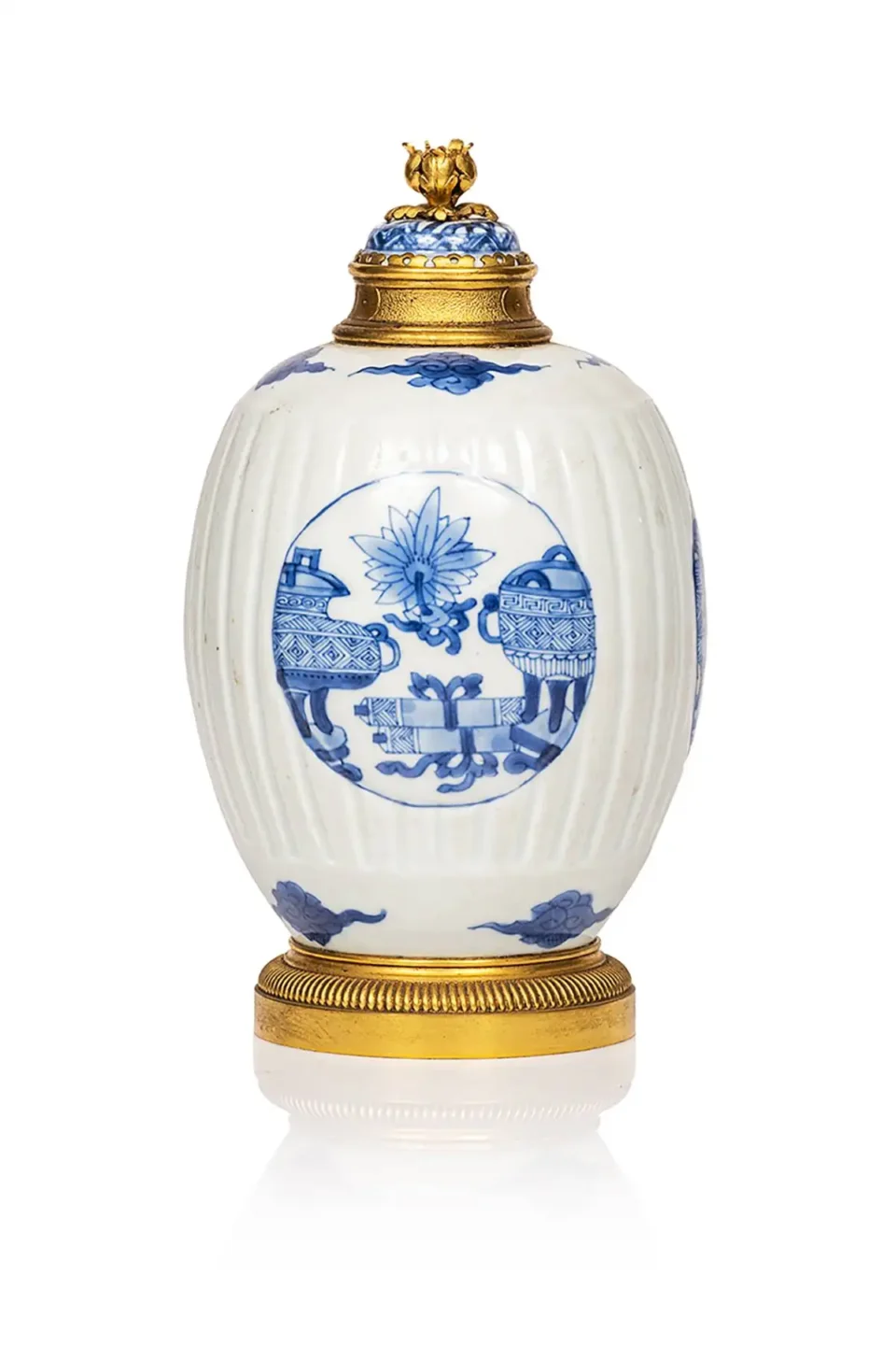 Pot en porcelaine bleu blanc - CHINE - Epoque KANGXI (1662-1722 / XVII-XVIIIe siècle )