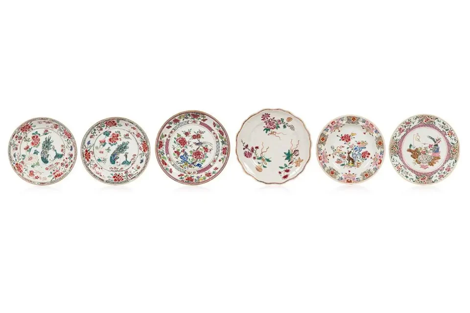 Ensemble de six assiettes en porcelaine - CHINE - XVIIIe siècle