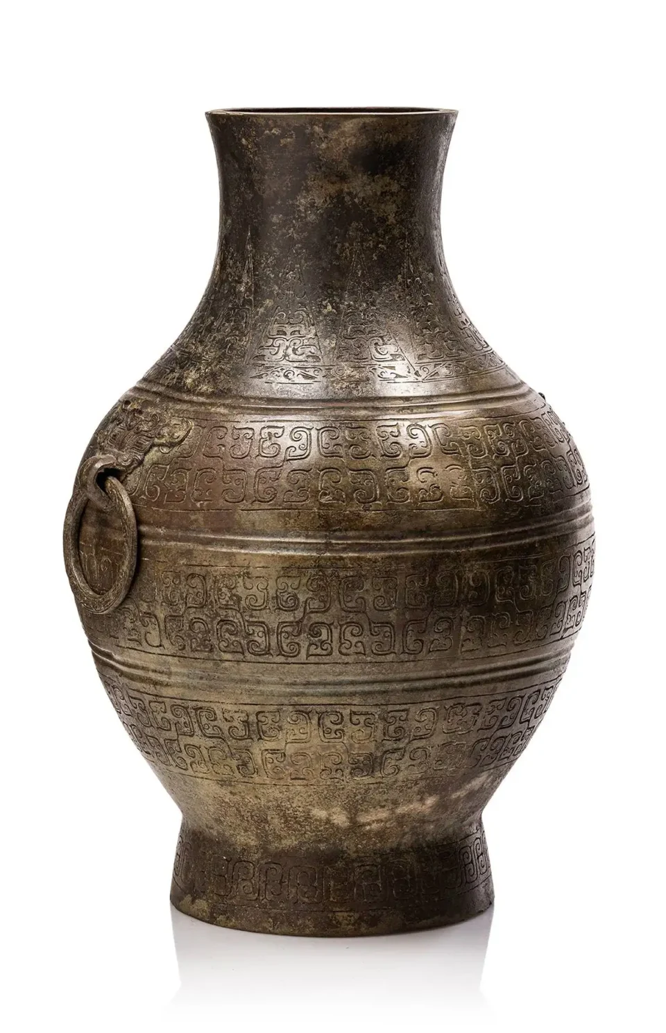 Vase en bronze de forme Hu - CHINE - Dynastie Han (Ier siècle avant JC - IIIe siècle)