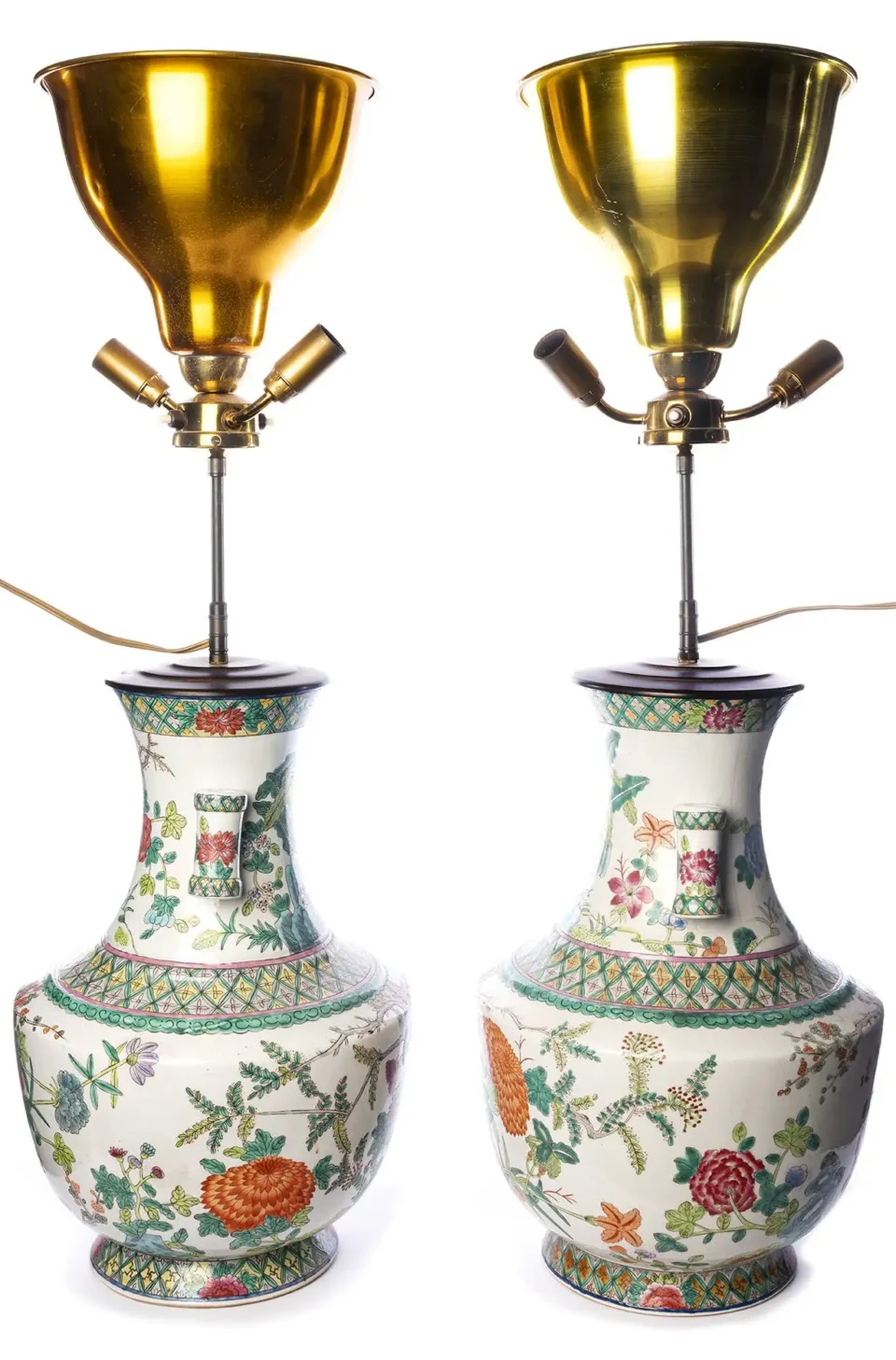 Paire de vases en porcelaine - CHINE - XXe siècle