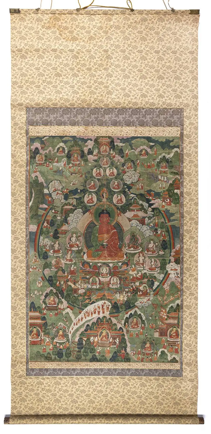 Tangka on silk - TIBET - 18th century