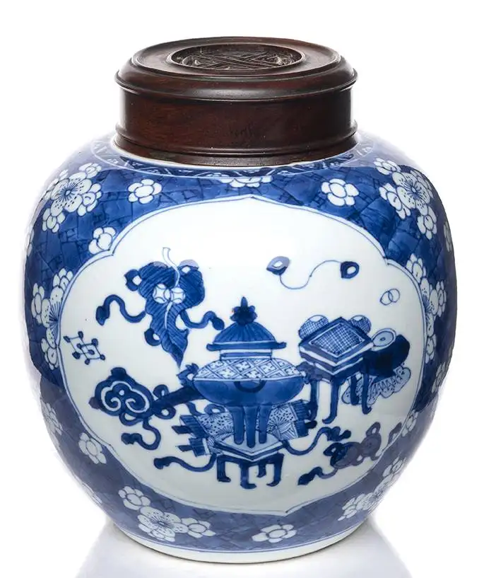 Pot à gingembre en porcelaine bleu blanc - CHINE - XVIIIe siècle