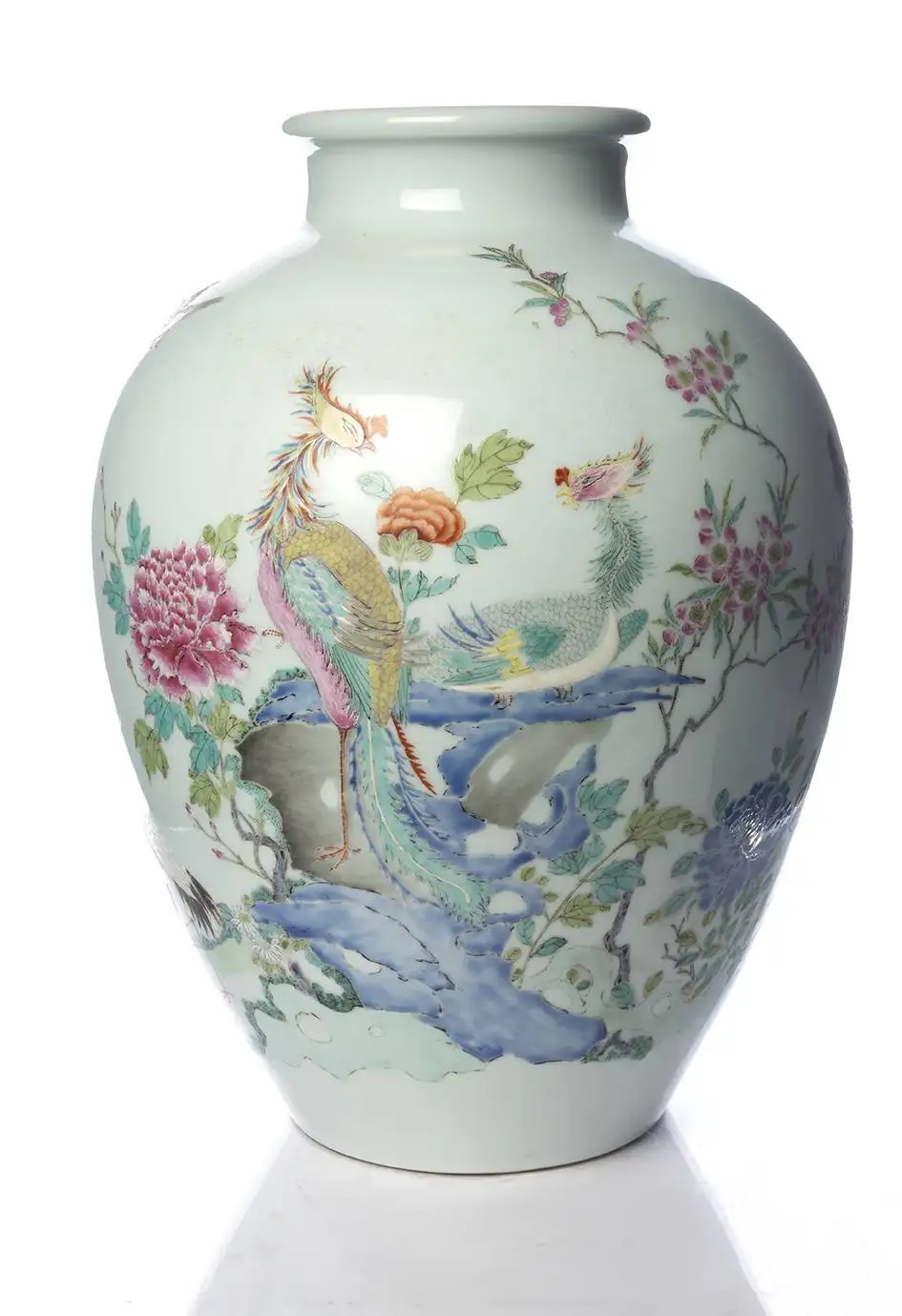 Important vase en porcelaine - CHINE - XIXe siècle