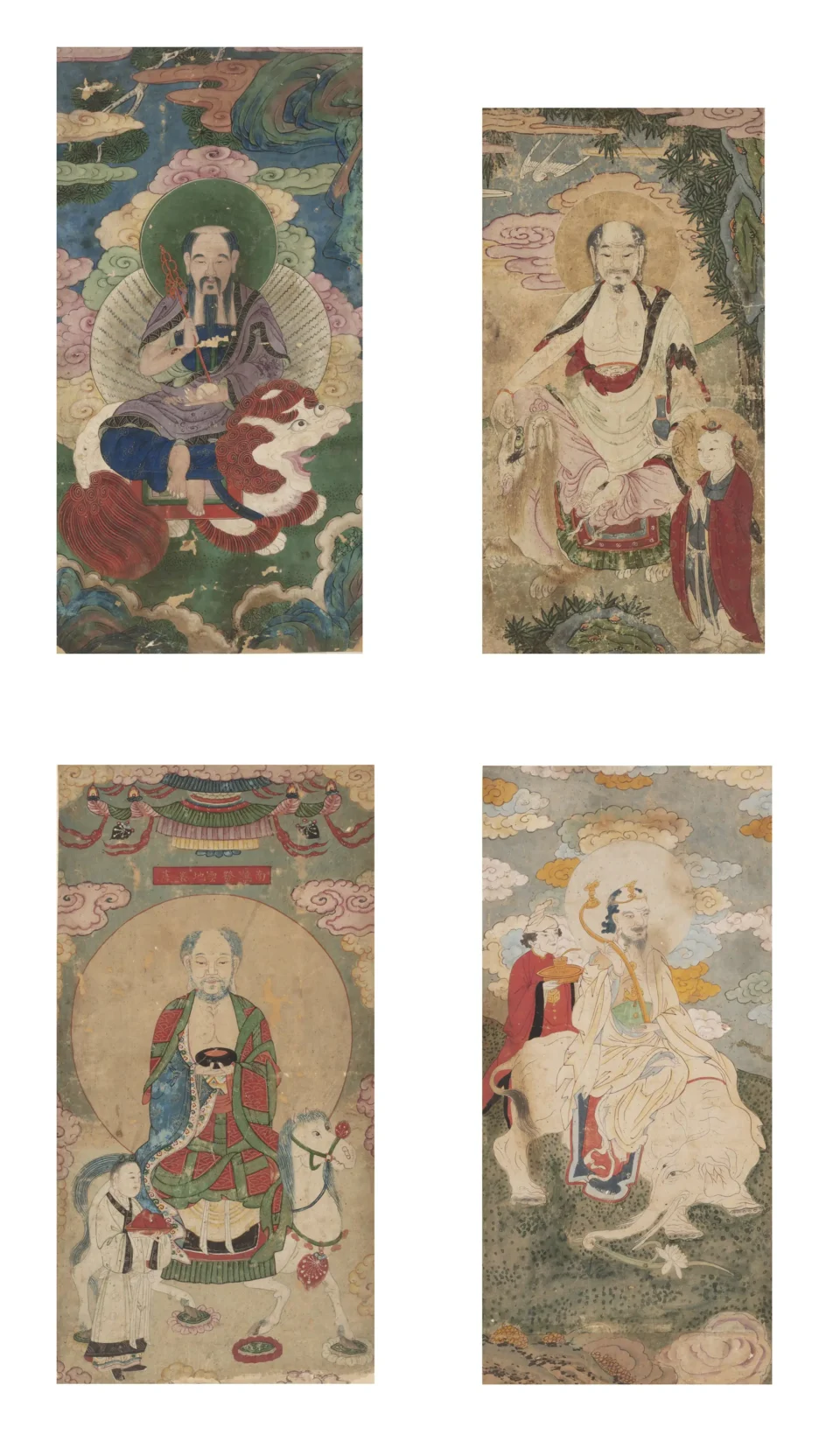 Ensemble de quatre peintures - CHINE - XVIIIe siècle