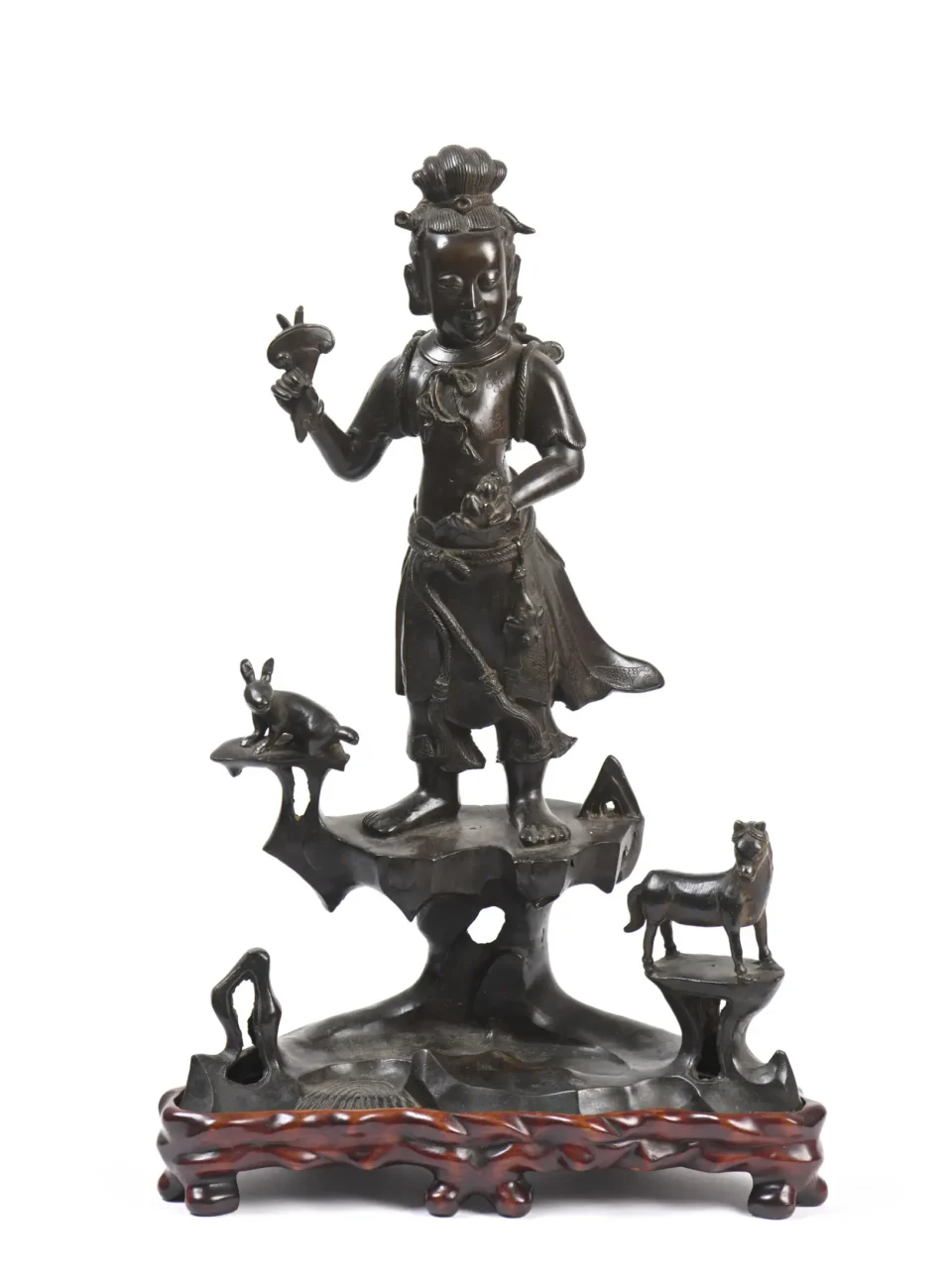 Grande sculpture en bronze patiné - CHINE - Dynastie Ming (1368-1644)