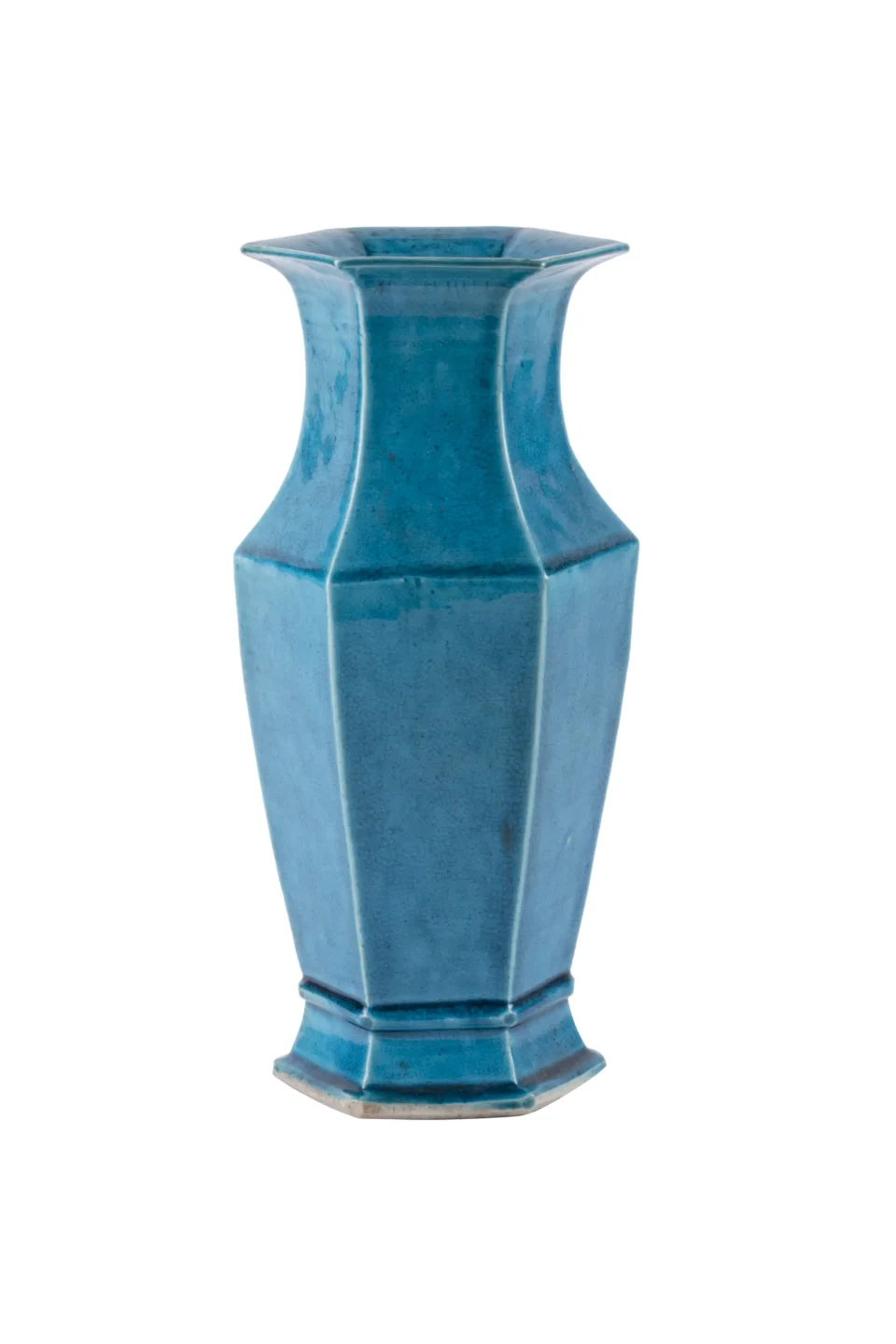 Lamp-mounted vase in turquoise crackle porcelain - CHINA - 19th century