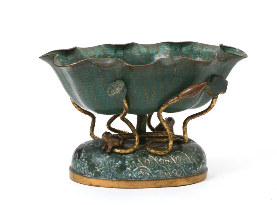 Bronze and cloisonné enamel bowl - CHINA - Jiaqing period (1796-1820)