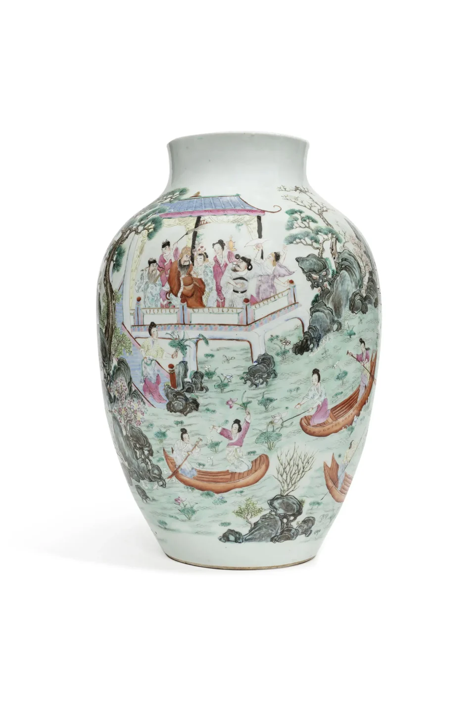 Vase en porcelaine de forme ovoïde - CHINE - XIXe siècle