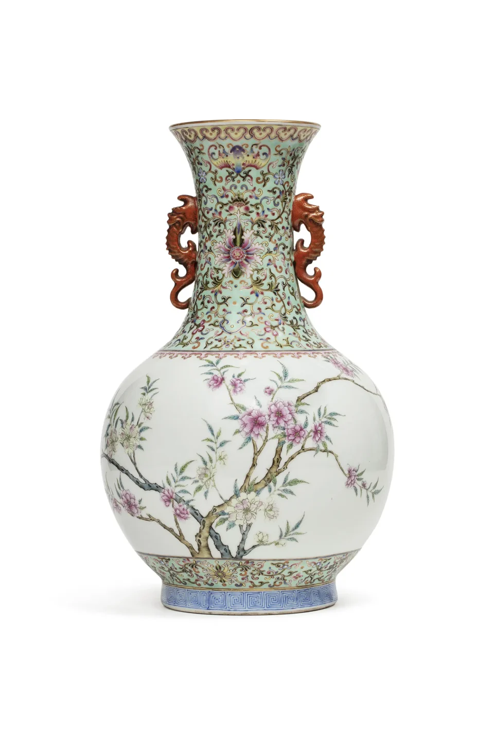 Élégant vase bouteille - CHINE - Période Jiaqing (1796-1820)