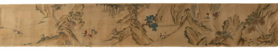 Longue peinture sur soie - CHINE - XVIIIe siècle