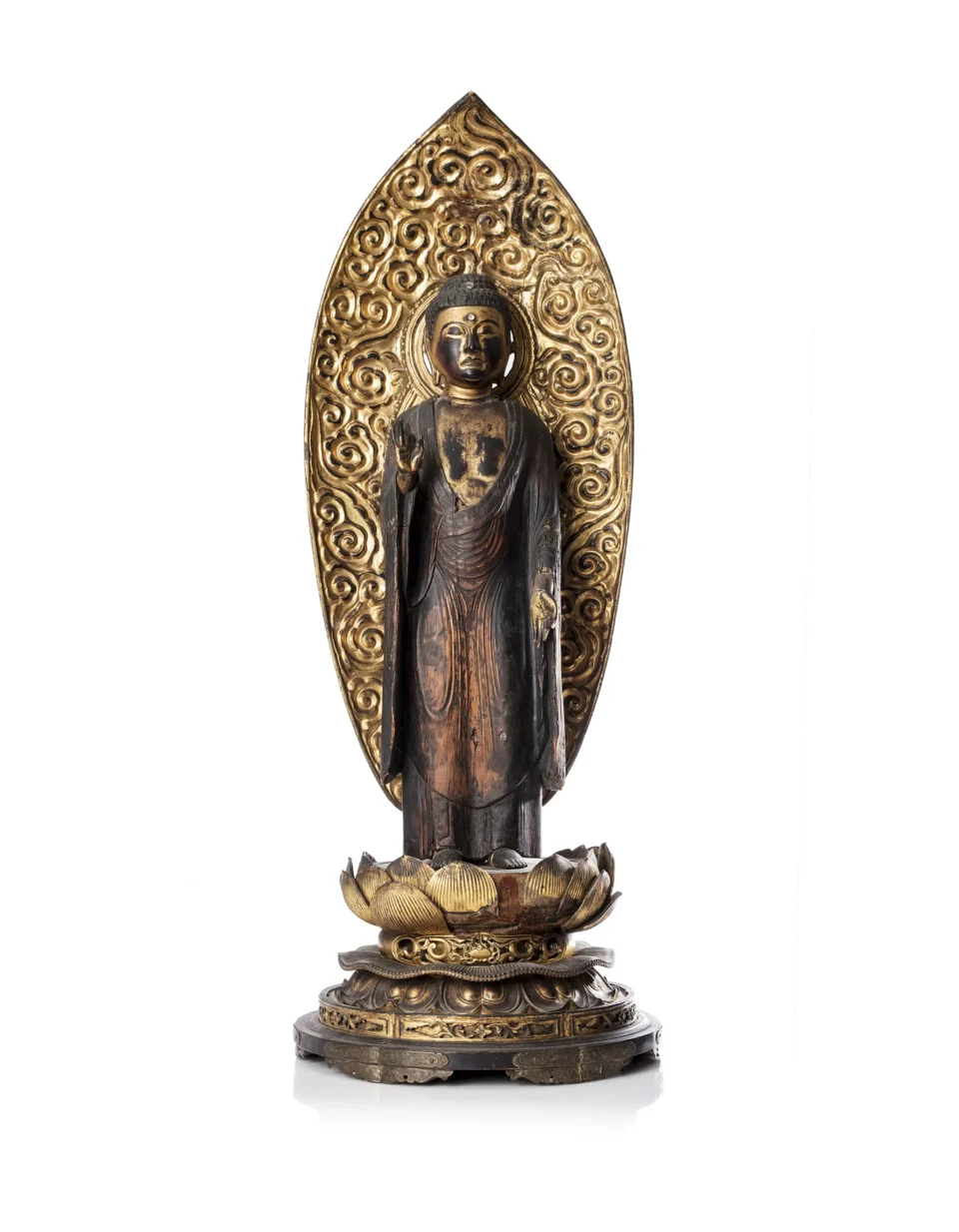 Grande figure de bouddha Amitabha - JAPON - Epoque Edo (1603-1868 / XVII-XIXe siècle)