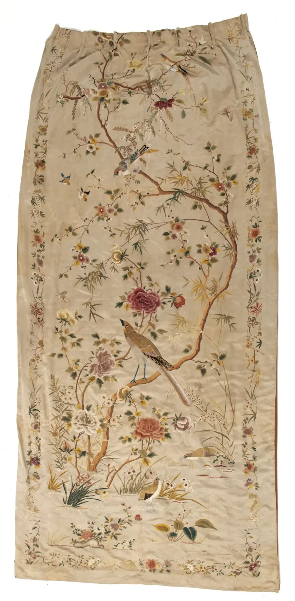 Large silk hanging - CHINA - 19th century