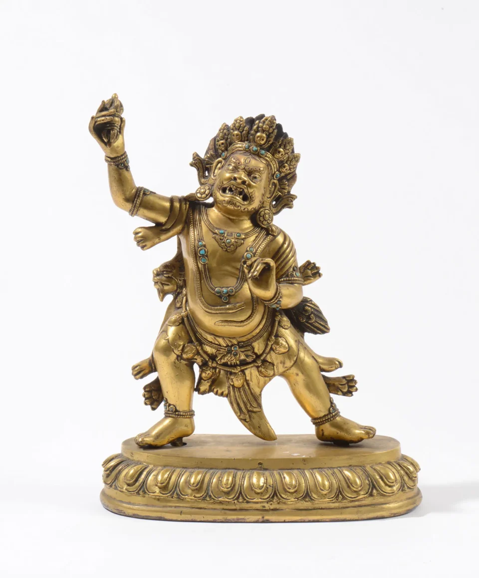 Sujet en bronze représentant Vajrapani. - TIBET - XIXe siècle