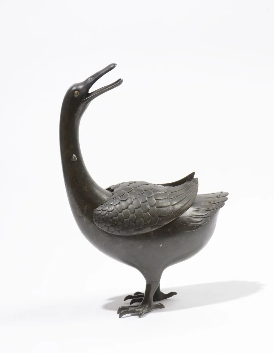 Bronze duck-shaped incense burner - CHINA - 18th century