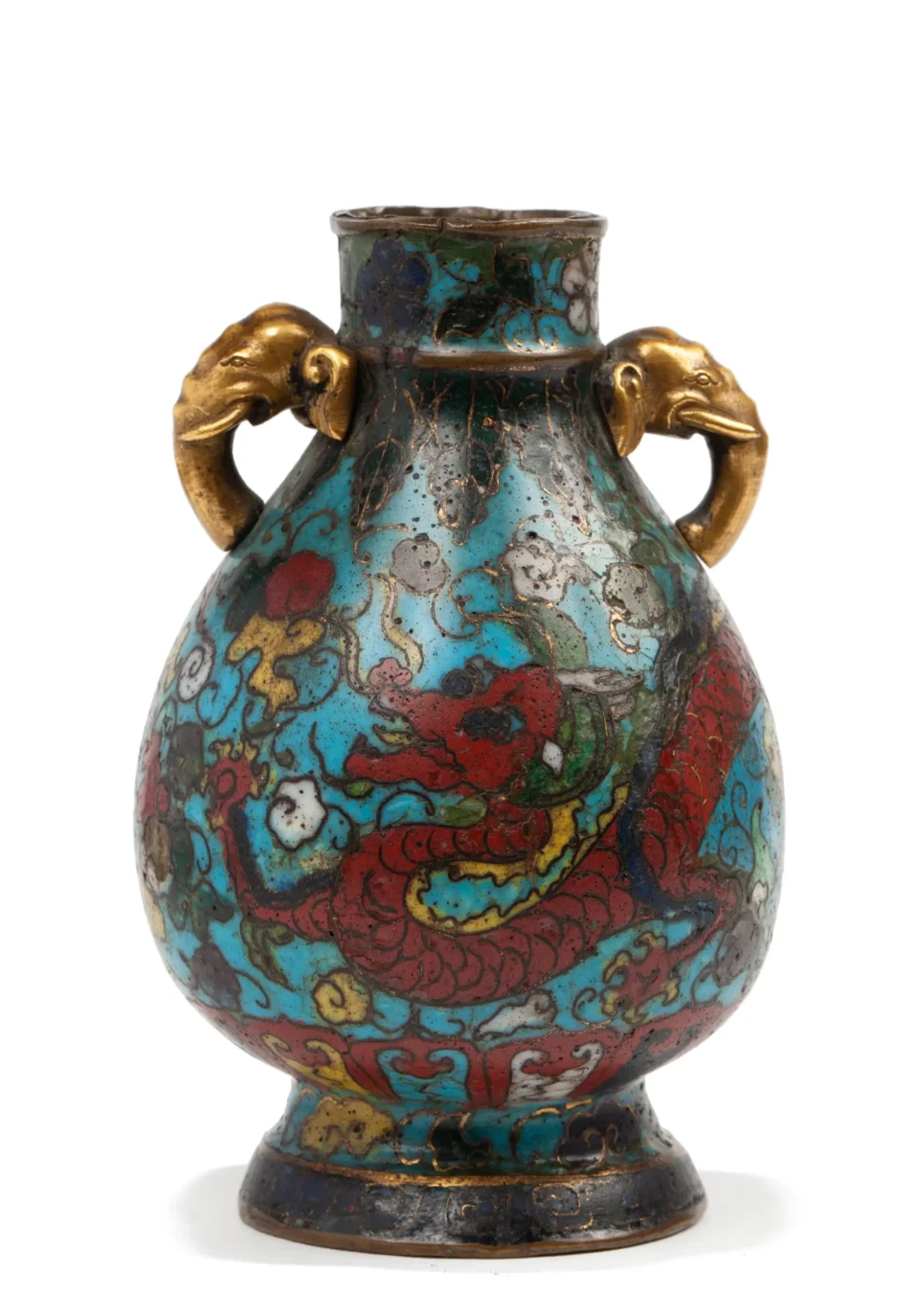 Petit vase en bronze et émaux cloisonnés - CHINE - XVIe siècle