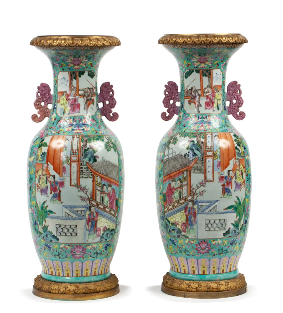 Importante paire de vases en porcelaine - CHINE - XIXe siècle