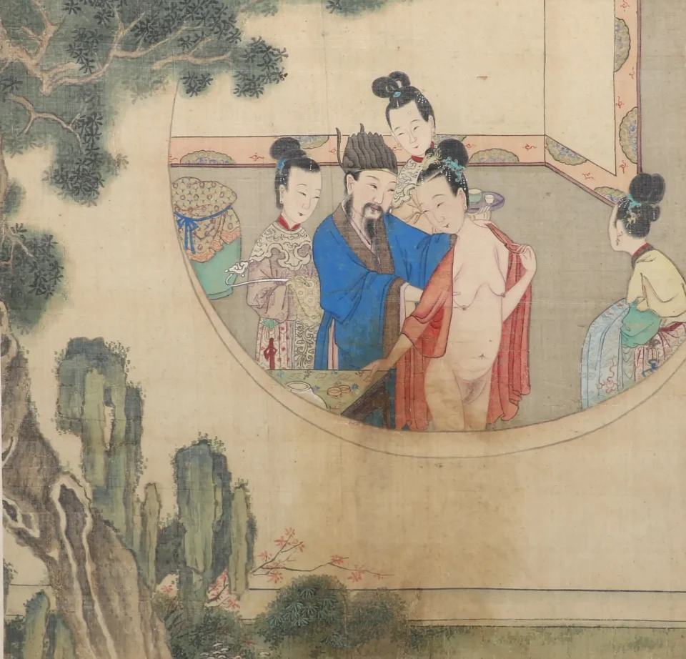 Album of twelve erotic paintings - CHINA - 18th-19th century