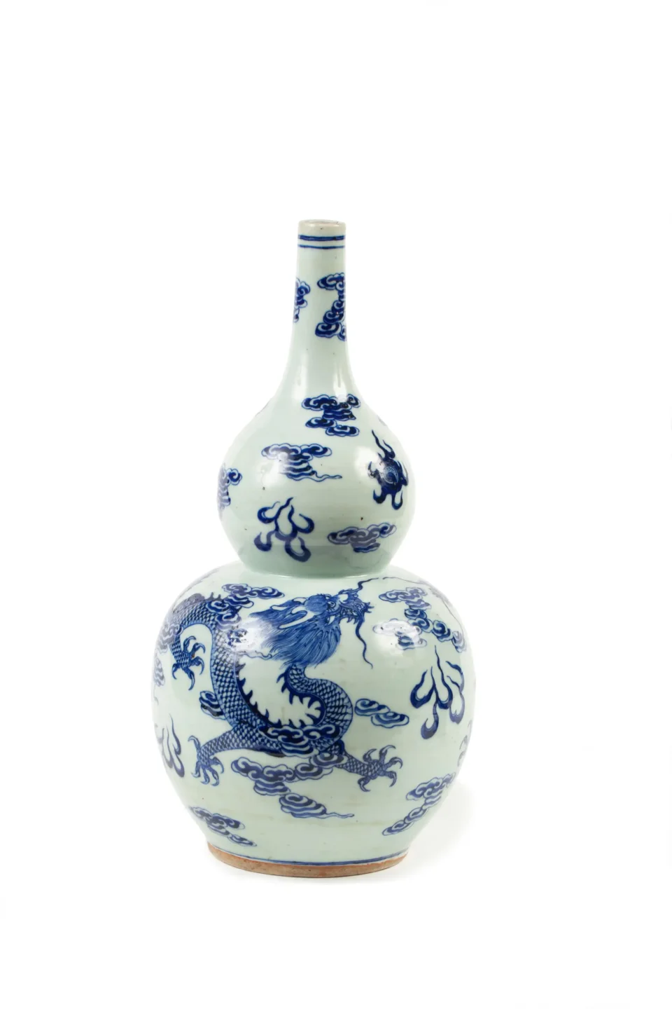 Vase en porcelaine double gourde - CHINE - XIXe slècle