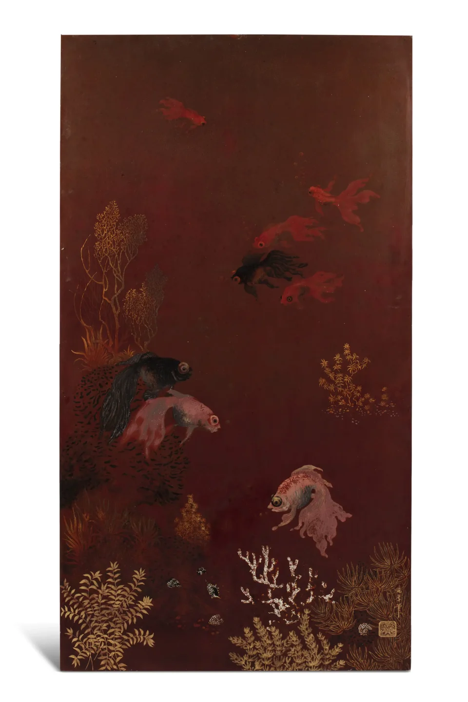 Poisson Rouge avec l’abondance / Goldfish of Abundance, 1940s - VIETNAM - XXe siècle