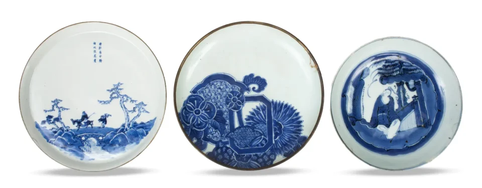 Trois assiettes en porcelaine - VIETNAM - XIXe siècle