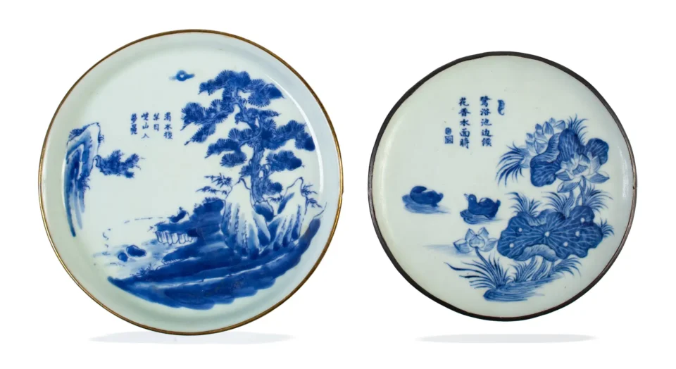 Ensemble de deux assiettes en porcelaine - VIETNAM - XIXe siècle