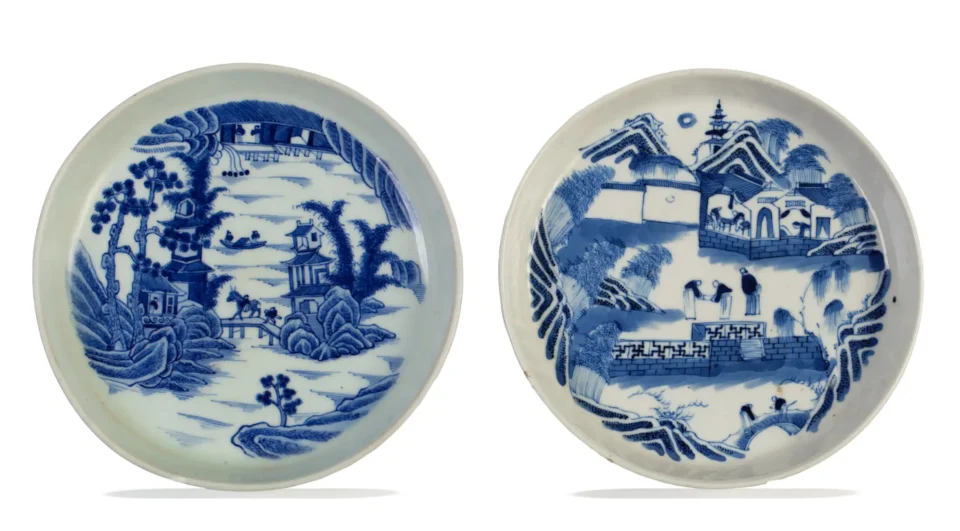 Ensemble de deux assiettes en porcelaine - VIETNAM - XIXe siècle