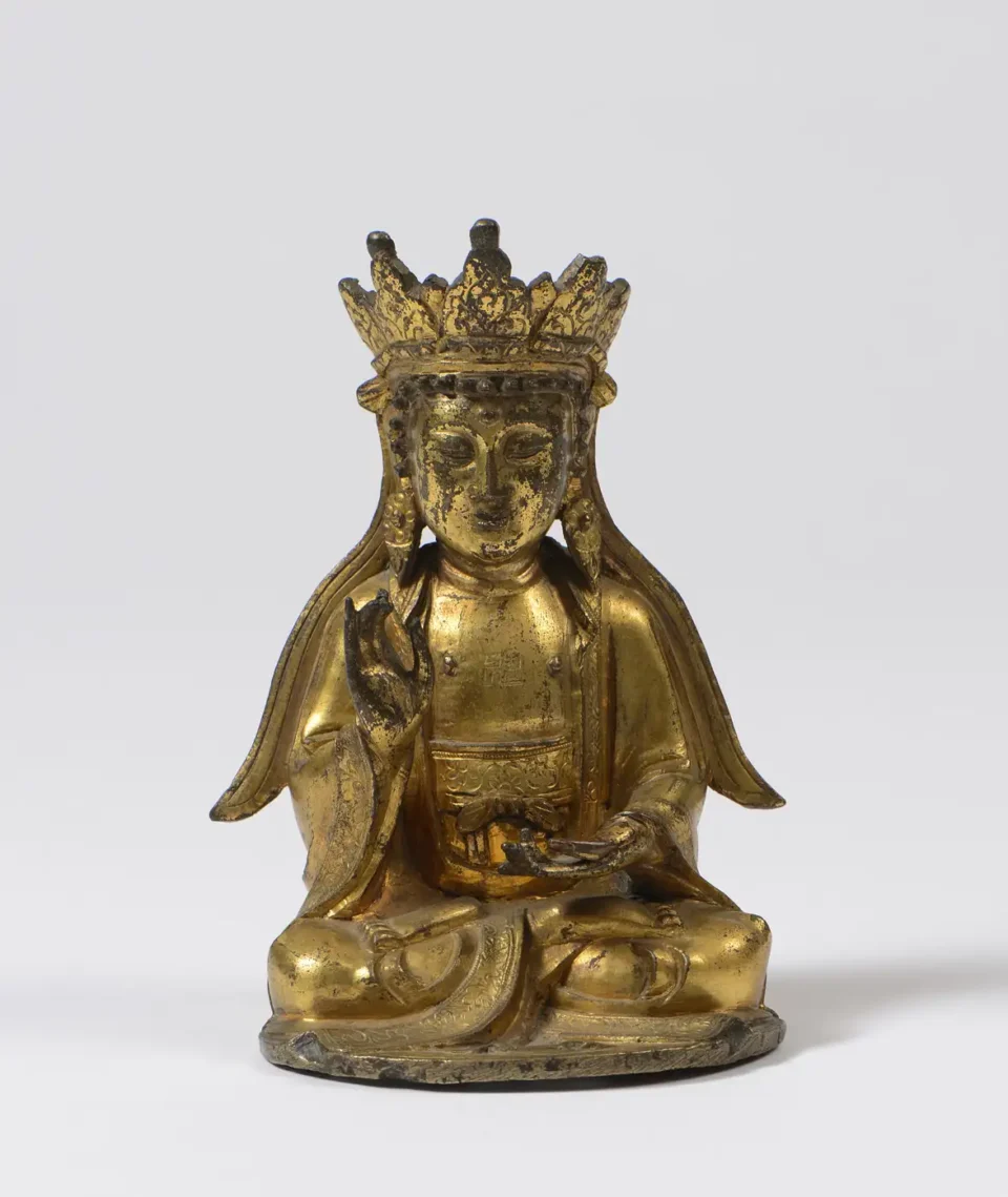 Statuette en bronze dorée - CHINE - Dynastie Ming (1368-1644)