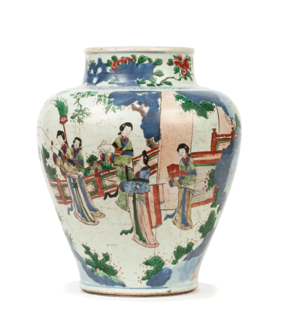 Jarre en porcelaine Wucai - CHINE - XVIIIe siècle