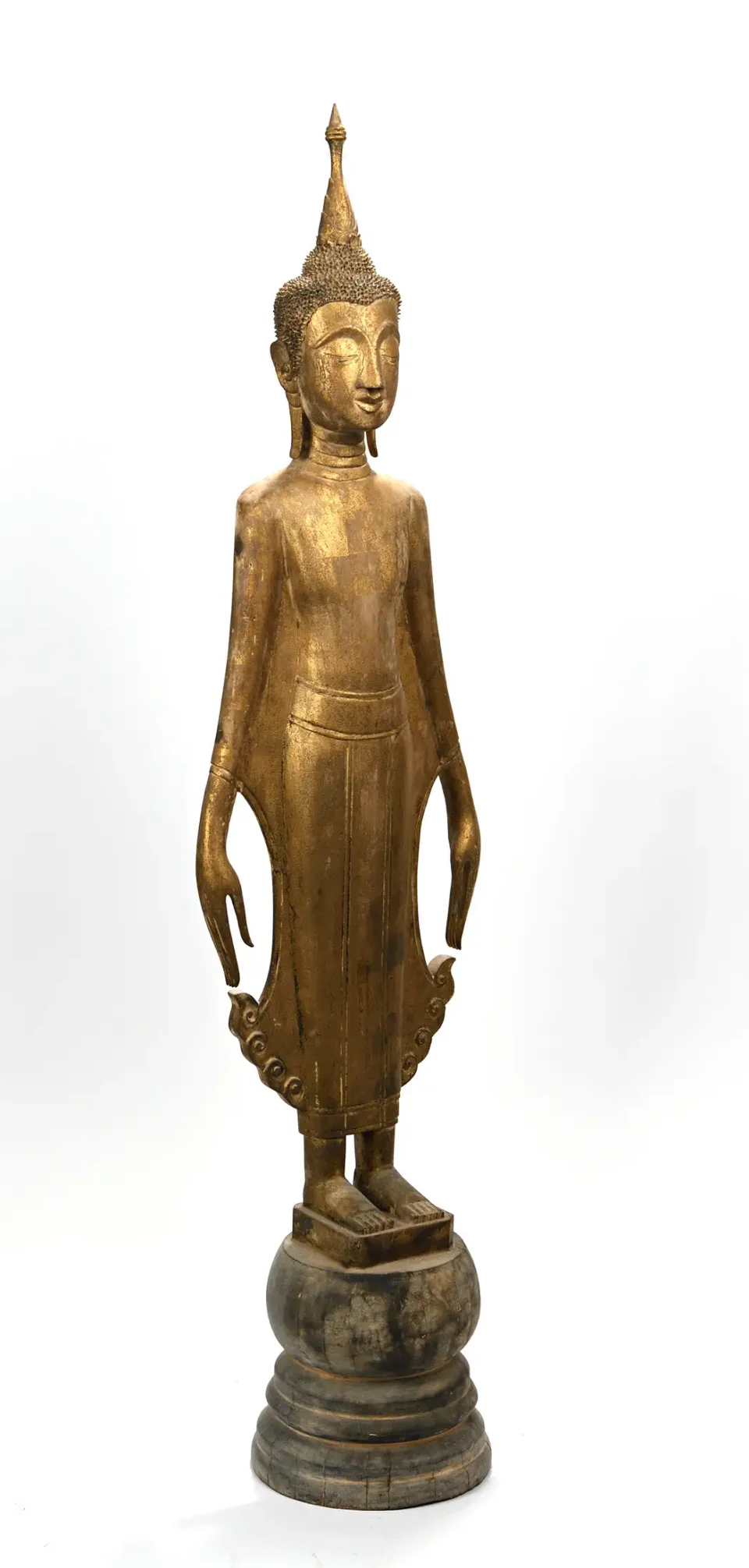 Bouddha en bois sculpté - LAOS - XXe siècle