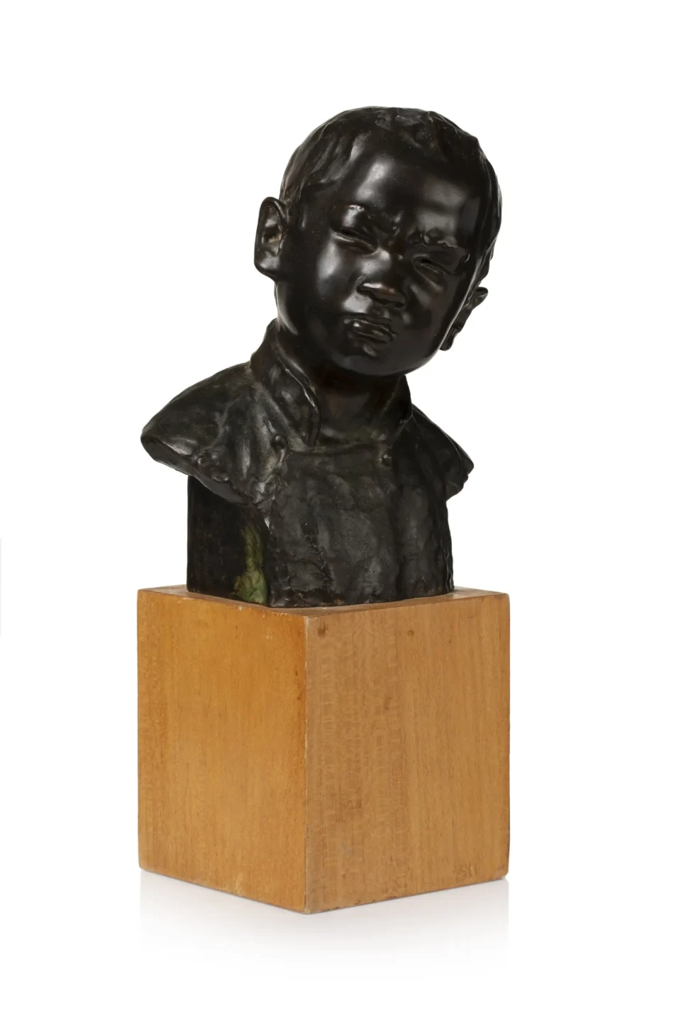 Buste de jeune enfant grimacant en bronze - VIETNAM - XXe siècle