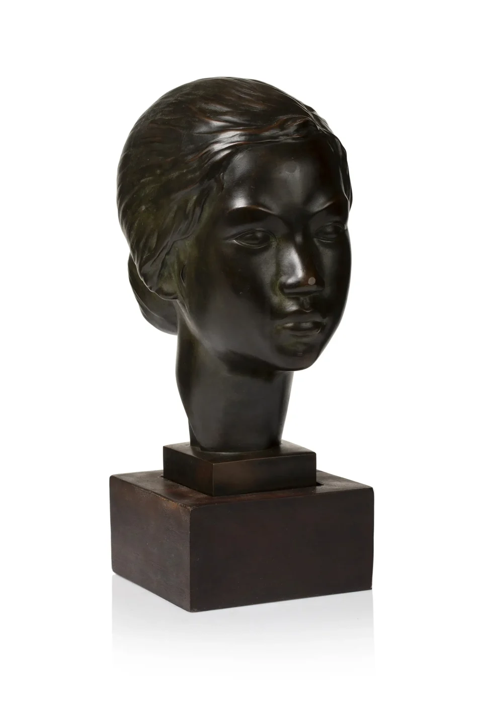 Buste de jeune fille en bronze - VIETNAM - XXe siècle