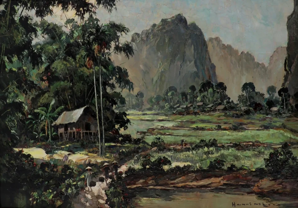 Paysage de de Thanh Hoa - VIETNAM - XXe siècle