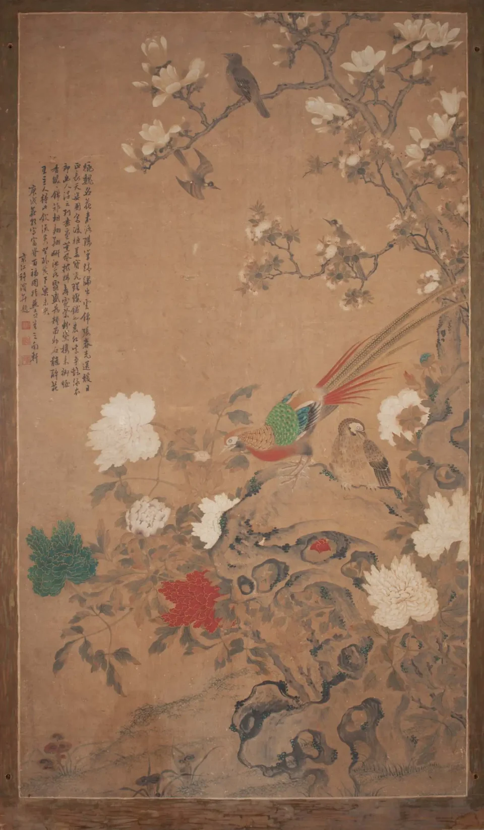 Importante peinture à l’encre sur soie - CHINE - Dynastie Qing (1644-1912)