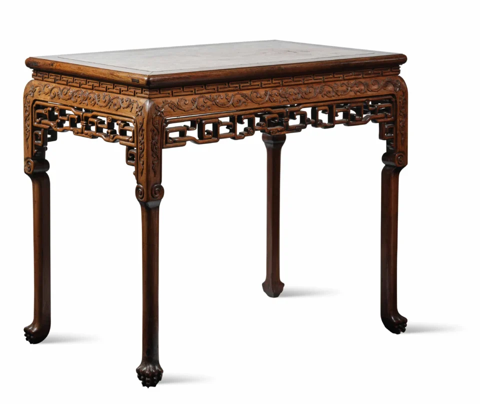 Rectangular table in carved wood - CHINA - 19th century