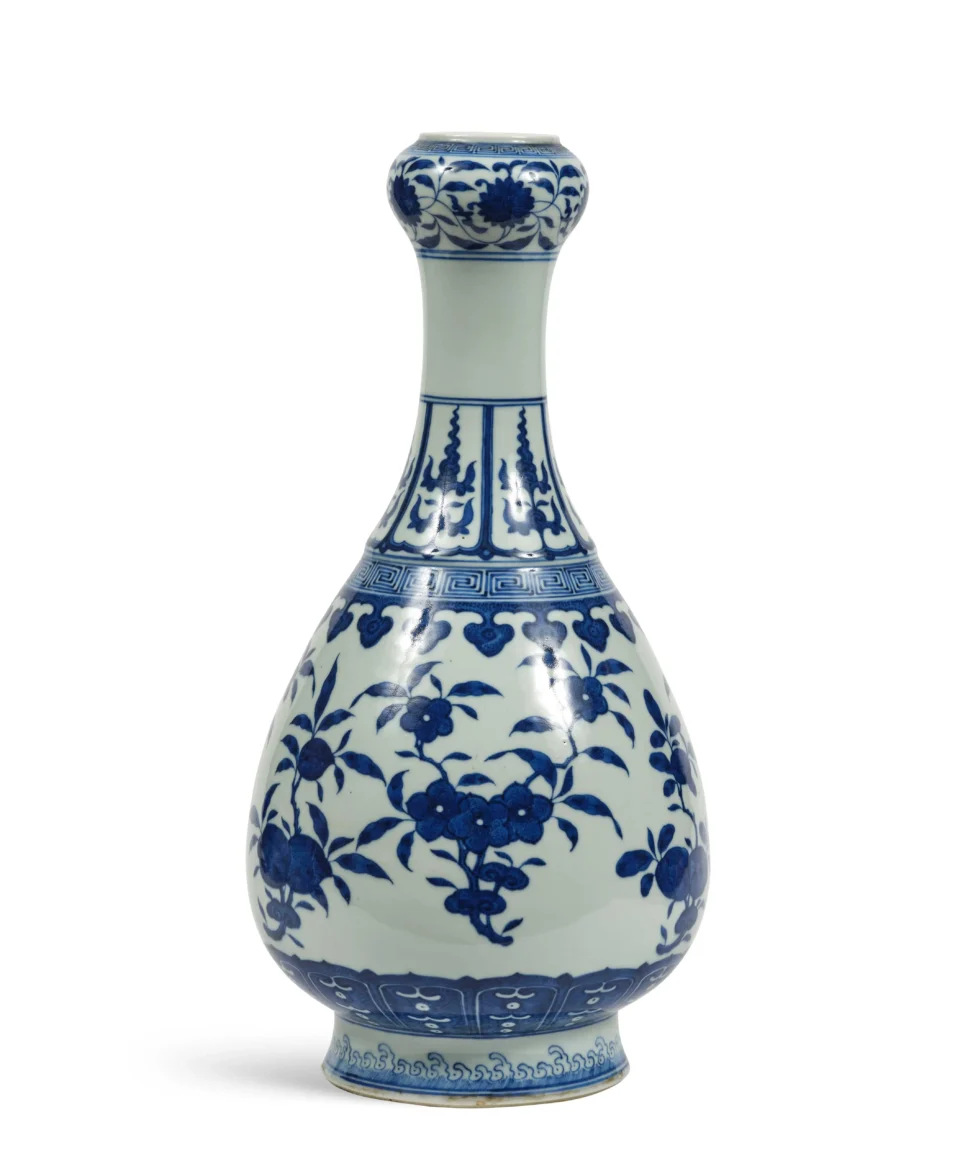 Vase en porcelaine bleu et blanc - CHINE - XIXe siècle