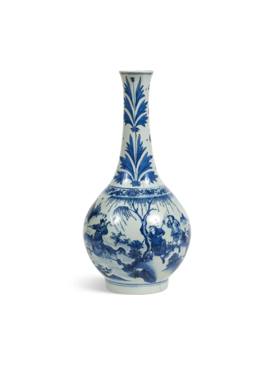 Vase en porcelaine bleu et blanc - CHINE - Époque Transition (XVIIe siècle)