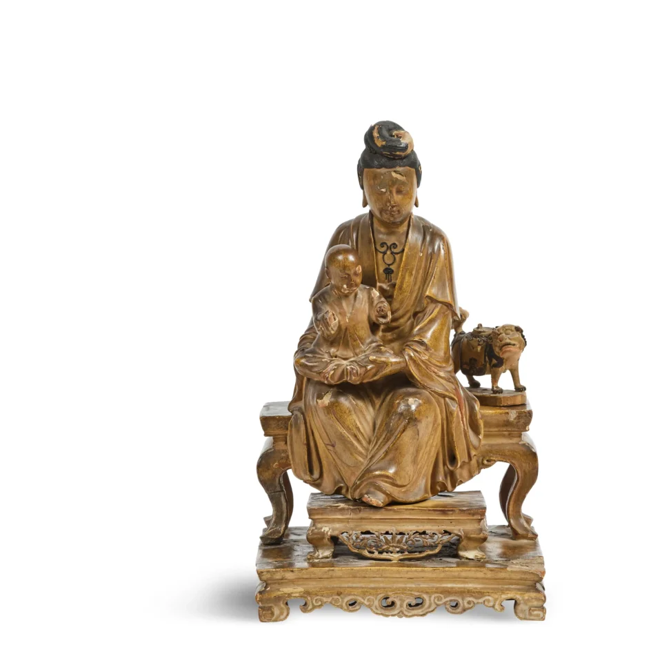 Élégante sculpture de Guanyin - CHINE - XVIII-XIXe siècle