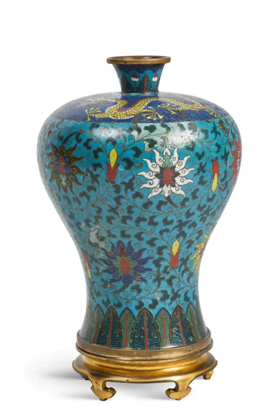 Vase en bronze et émaux cloisonnés - CHINE - XVIII-XIXe siècle