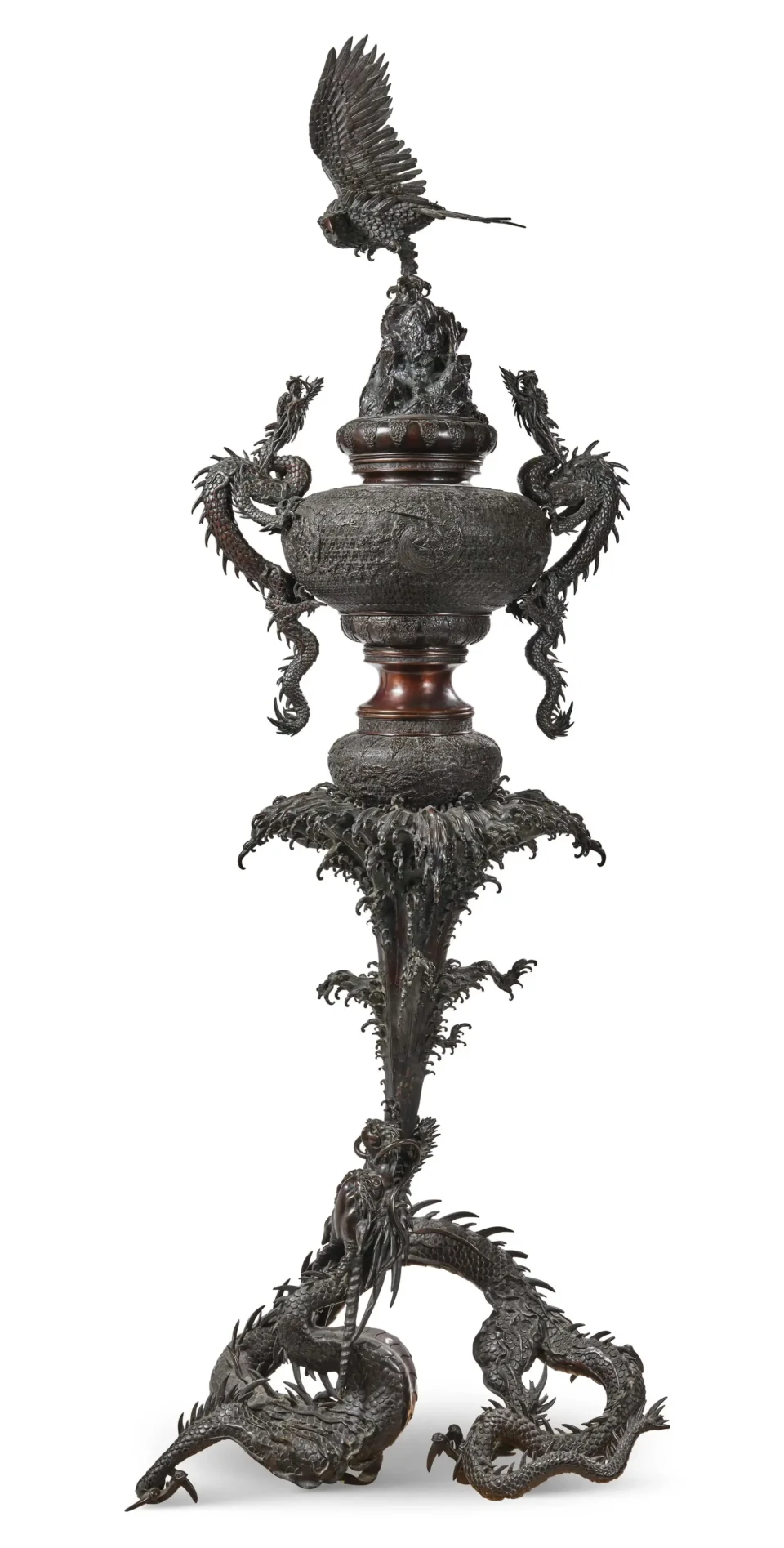 Important brûle-parfum en bronze, koro - JAPON - XIXe siècle