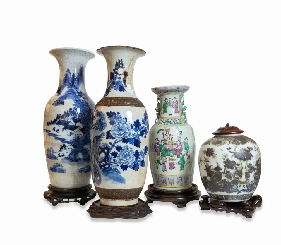 Set of four porcelain vases - CHINA - 19th century