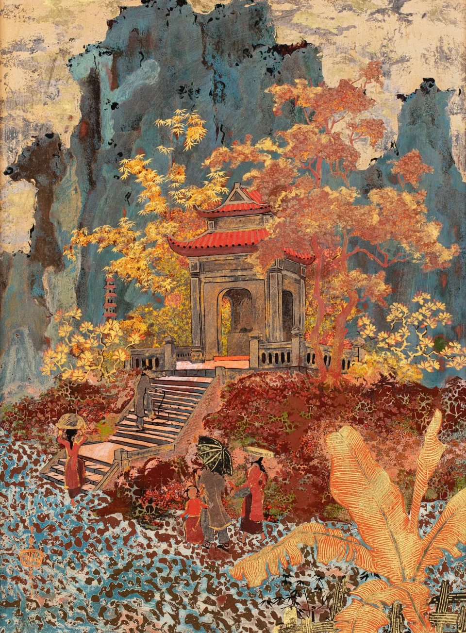 Vue d’une pagode, 1953 - CHINE - XXe siècle