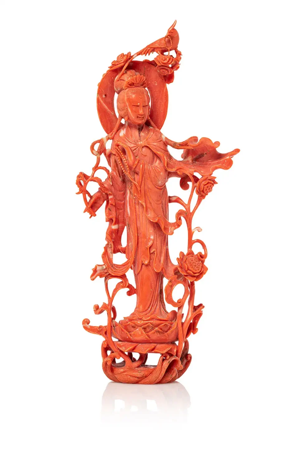 Branche en corail* sculpté - CHINE - XIXe siècle