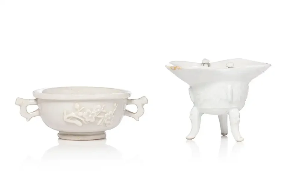 Deux coupes en porcelaine en blanc de Chine - CHINE - XVIIIe siècle