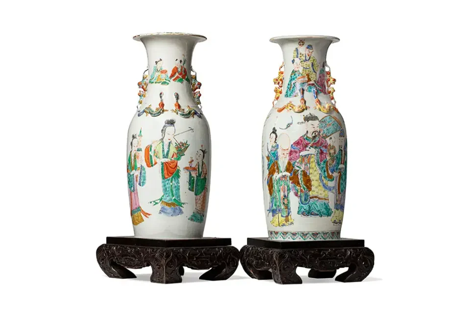 Ensemble de deux vases en porcelaine - CHINE - XIXe siècle