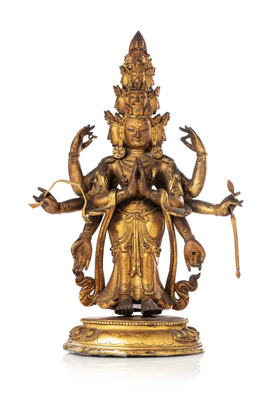 Prajnaparamita in gilded bronze - CHINA - 18th century