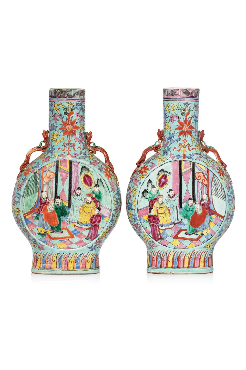 Paire de vases en porcelaine de forme gourde - CHINE - XIXe siècle